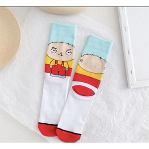 Stewie From Family Guy Cartoon Crew Socks For Adults Or Teens
